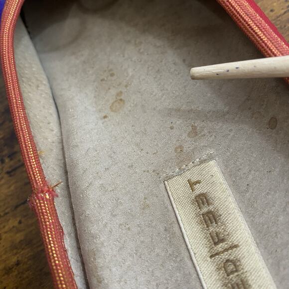 Naked Feet Flats Loafers‎ Womens Sz 8M Orange Red Blue Sequins Boho - Picture 8 of 12